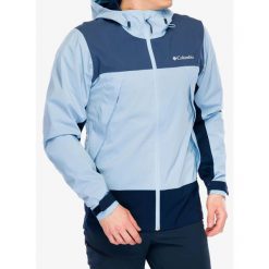 Kurtka przeciwdeszczowa męska Columbia Boulder Falls Jacket. Niebieskie kurtki męskie Columbia, m, bez wzorów, sportowe, bez ramiączek, bez kaptura. Za 455.99 zł.