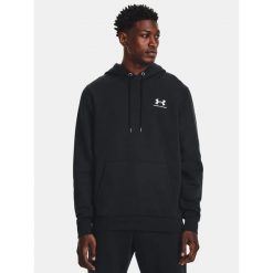 Bluza fitness męska UNDER ARMOUR Icon Fleece Hoodie z kapturem. Czarne bluzy nierozpinane męskie Under Armour, m, bez wzorów, bez ramiączek, z kapturem. Za 203.81 zł.