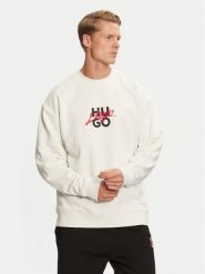 Hugo Bluza Dlongny 50521081 Écru Relaxed Fit. Bluzy nierozpinane męskie Hugo, m, bez wzorów, z bawełny, bez ramiączek, bez kaptura. Za 599.99 zł.