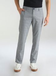 PAKO LORENTE – Szare męskie spodnie chino w kratę P23SF-WX-009-S-S - Pako Lorente. Szare eleganckie spodnie męskie Pako Lorente, bez wzorów, z elastanu, casualowe. Za 119.99 zł.
