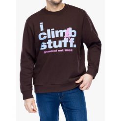 Bluza bez kaptura Gramicci I Climb Stuff Sweatshirt. Brązowe bluzy nierozpinane męskie Gramicci, m, bez wzorów, bez ramiączek, bez kaptura. Za 349.99 zł.
