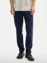 Tom Tailor Spodnie materiałowe 1044398 Granatowy Slim Fit. Niebieskie spodnie na co dzień męskie Tom Tailor, bez wzorów, z bawełny. Za 109.99 zł.
