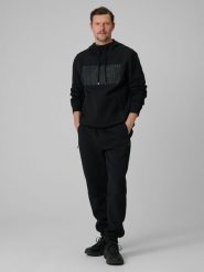 4F Spodnie dresowe joggery męskie - czarne S. Czarne spodnie dresowe męskie 4f, bez wzorów, z bawełny. Za 179.99 zł.