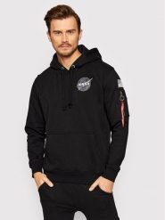 Alpha Industries Bluza Space Shuttle 178317 Czarny Regular Fit. Czarne bluzy nierozpinane męskie Alpha Industries, m, bez wzorów, z bawełny, bez ramiączek, bez kaptura. Za 249.99 zł.