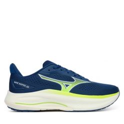 Buty do biegania Mizuno. Niebieskie buty do biegania męskie Mizuno, bez wzorów, bez zapięcia, do biegania, mizuno wave. Za 689.99 zł.