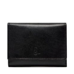 Portfel Semi Line. Czarne portfele męskie Semi-line, bez wzorów. Za 49.99 zł.