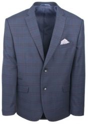 Męska Marynarka w Delikatną Kratę - Casino - Granatowa. Niebieskie marynarki męskie Casino, m, bez wzorów, z poliesteru. Za 299.00 zł.