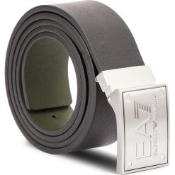 Pasek Męski EA7 EMPORIO ARMANI - 245524 8A693 57120 Black/Forest Night. Czarne paski męskie EA7 Emporio Armani, w paski, ze skóry ekologicznej. Za 239.00 zł.