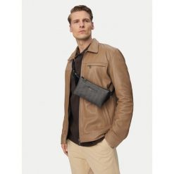 Nerka Just Cavalli. Szare saszetki męskie Just Cavalli, bez wzorów, małe. Za 660.99 zł.