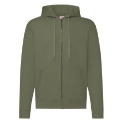 Klasyczna Kurtka Z Kapturem Dla Dorosłych Unisex. Zielone kurtki męskie Fruit of the Loom, l, bez wzorów, klasyczne, bez ramiączek, z kapturem. Za 135.99 zł.