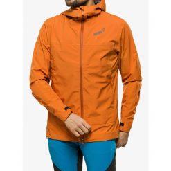 Kurtka przeciwdeszczowa męska Inov-8 Venturelite Jacket FZ. Brązowe kurtki męskie Inov-8, m, bez wzorów, bez ramiączek, bez kaptura. Za 533.99 zł.