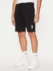 U.S. Polo Assn. Szorty sportowe MUP3355 Czarny Regular Fit. Czarne szorty sportowe męskie U.S. Polo Assn., bez wzorów, z bawełny, sportowe. Za 179.99 zł.