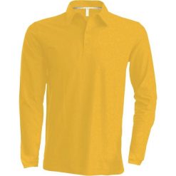 Koszulka polo z długim rękawem Kariban. Żółte koszulki męskie z długim rękawem KARIBAN, m, bez wzorów, eleganckie, bez kołnierzyka, bez ramiączek. Za 151.50 zł.