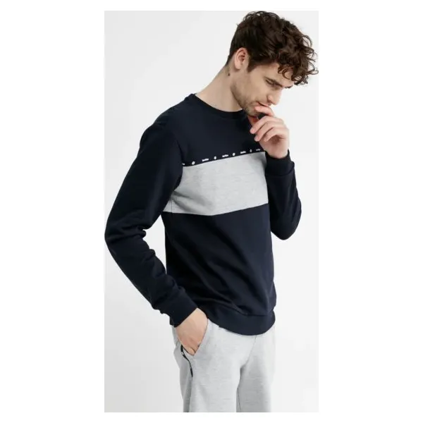 Lotto Bluza Fiuggi , granatowy, rozmiar XL. Niebieskie bluzy nierozpinane męskie Lotto, m, bez wzorów, z bawełny, klasyczne, bez ramiączek, bez kaptura. W wyprzedaży za 63.99 zł.