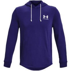 Bluza męska Under Armour UA Rival Terry LC HD. Niebieskie bluzy nierozpinane męskie Under Armour, m, bez wzorów, sportowe, bez ramiączek, bez kaptura. Za 285.86 zł.