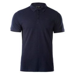 Koszulka polo męska Hi-Tec Romso - granatowa, Rozmiar M. Koszulki polo męskie Hi-tec, m, bez wzorów, z bawełny, klasyczne, bez kołnierzyka, bez ramiączek. Za 54.99 zł.
