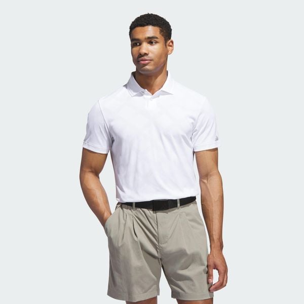 Koszulka polo Ultimate365 Tour Nylon. Białe koszulki polo męskie ADIDAS, l, bez wzorów, z nylonu, sportowe, bez kołnierzyka, bez ramiączek. Za 399.00 zł.