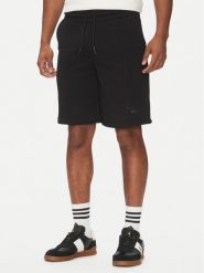 Richmond X Szorty sportowe UMP25007BE Czarny Regular Fit. Czarne szorty sportowe męskie Richmond X, bez wzorów, z bawełny, sportowe. Za 219.99 zł.