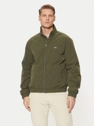 Tommy Jeans Kurtka przejściowa Essential DM0DM20655 Zielony Regular Fit. Zielone kurtki męskie Tommy Jeans, m, bez wzorów, z jeansu, bez ramiączek, bez kaptura. Za 399.99 zł.