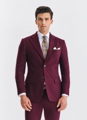 PAKO LORENTE – Bordowa marynarka garniturowa. Czerwone marynarki męskie Pako Lorente, m, bez wzorów, z elastanu. Za 699.99 zł.