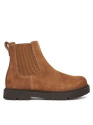 Birkenstock Sztyblety Highwood Slip On Mid 1030115 Brązowy. Brązowe sztyblety męskie Birkenstock, ze skóry, bez obcasa, bez zapięcia. Za 729.99 zł.