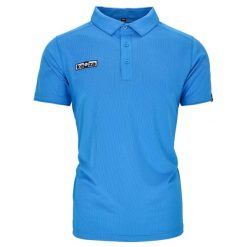 Koszulka polo KEEZA Draco z krótkim rękawem. Niebieskie koszulki polo męskie KEEZA, xl, bez wzorów, sportowe, bez kołnierzyka, bez ramiączek. Za 65.00 zł.