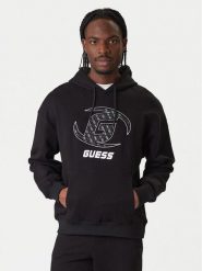 Guess Bluza Z6RQ05 K9YI1 Czarny Regular Fit. Czarne bluzy nierozpinane męskie Guess, m, z aplikacjami, z bawełny, bez ramiączek, bez kaptura. Za 399.99 zł.