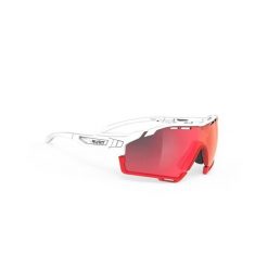 Okulary RUDY PROJECT CUTLINE WHITE MATTE - MULTILASER RED POLAND VERSION. Białe okulary przeciwsłoneczne męskie Rudy Project, bez wzorów, sportowe. Za 910.00 zł.