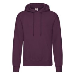 Męska Klasyczna Bluza Z Kapturem. Brązowe bluzy nierozpinane męskie Fruit of the Loom, m, bez wzorów, z kapturem. Za 99.99 zł.