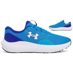 Buty sportowe męskie Under Armour Charged Surge. Niebieskie buty do biegania męskie Under Armour, bez wzorów, bez zapięcia, do biegania. Za 180.99 zł.