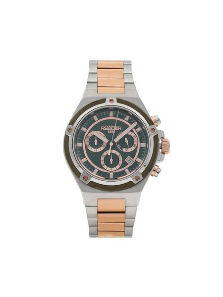 Roamer Zegarek Tempomaster Chrono 221837 49 75 20 Srebrny. Szare zegarki męskie Roamer, srebrne. Za 1,339.00 zł.