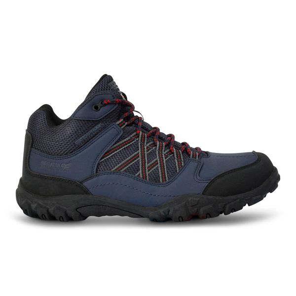 Buty trekkingowe męskie Edgepoint Mid Regatta. Niebieskie buty trekkingowe męskie Regatta, bez wzorów, bez zapięcia, trekkingowe. W wyprzedaży za 219.50 zł.