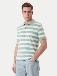 Guess Jeans Polo M6GP00 KCOT1 Zielony Regular Fit. Zielone koszulki polo męskie Guess Jeans, m, z aplikacjami, z bawełny, bez kołnierzyka, bez ramiączek. Za 299.99 zł.