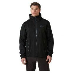 Kurtka przeciwdeszczowa męska Helly Hansen Momentum 3L Stretch. Czarne kurtki męskie Helly Hansen, l, bez wzorów, casualowe, bez ramiączek, bez kaptura. Za 1,199.00 zł.