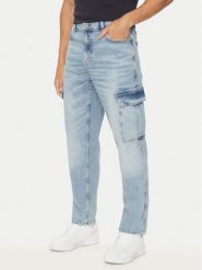 Guess Jeansy 166573 Niebieski Regular Fit. Niebieskie jeansy męskie Guess, z aplikacjami, z bawełny. Za 269.99 zł.