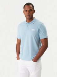 KARL LAGERFELD Polo 745780 561235 Błękitny Regular Fit. Niebieskie koszulki polo męskie KARL LAGERFELD, m, bez wzorów, z bawełny, bez kołnierzyka, bez ramiączek. Za 309.99 zł.