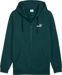 Bluza męska Puma ESS No.1 Logo Full-Zip Hoodie FL zielona 682658 75 M. Zielone bluzy nierozpinane męskie Puma, m, bez wzorów, bez ramiączek, bez kaptura. Za 270.80 zł.