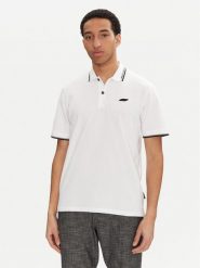 Jack & Jones Polo Pacer 12273303 Biały Regular Fit. Białe koszulki polo męskie Jack & Jones, l, bez wzorów, z bawełny, bez kołnierzyka, bez ramiączek. Za 59.99 zł.