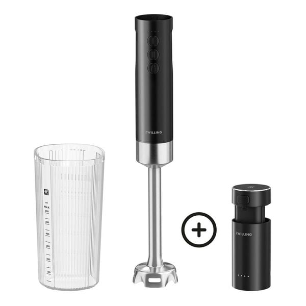 ZWILLING XTEND Zestaw startowy: bezprzewodowy blender ręczny + bateria czarny. Blendery Zwilling. W wyprzedaży za 872.00 zł.