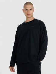 4F Longsleeve oversize gładki męski - czarny XXL. Czarne t-shirty sportowe męskie 4f, m, bez wzorów, z bawełny, eleganckie, bez ramiączek. Za 79.99 zł.