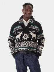 Polo Ralph Lauren Sweter 710982255001 Czarny Regular Fit. Czarne kardigany męskie Polo Ralph Lauren, l, bez wzorów, z wełny, bez ramiączek. Za 2,199.00 zł.