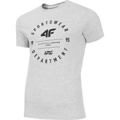 T-shirt męski TSM249 - chłodny jasny szary melanż. T-shirty męskie marki 4f. Za 49.99 zł.