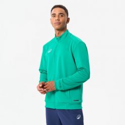 Bluza piłkarska Kipsta Essential Club. Zielone bluzy nierozpinane męskie KIPSTA, xl, bez wzorów, z elastanu, sportowe, bez ramiączek, bez kaptura. Za 79.99 zł.