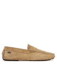 Pollini Mokasyny SB10520G0MUB0105 Beżowy. Brązowe mokasyny męskie Pollini, z nubiku, bez zapięcia. Za 699.99 zł.
