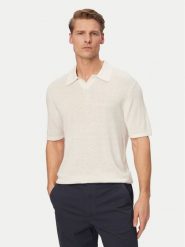 Calvin Klein Polo LV04LF313G Biały Regular Fit. Białe koszulki polo męskie Calvin Klein, m, bez wzorów, z wiskozy, bez kołnierzyka, bez ramiączek. Za 449.99 zł.