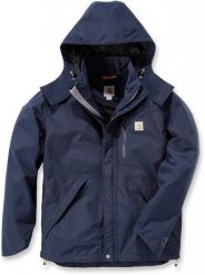 Kurtka Carhartt Shoreline Jacket Navy PROMO!. Niebieskie kurtki męskie Carhartt, m, bez wzorów, bez ramiączek, bez kaptura. Za 368.84 zł.