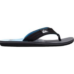 Quiksilver Męskie japonki Molokai Layback Black / Grey / Blue AQYL100784-XKSB (rozmiar 42). Czarne klapki i japonki męskie Quiksilver, bez wzorów. W wyprzedaży za 90.00 zł.