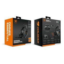 Słuchawki Gaming z mikrofonem COUGAR Omnes Essential Czarny. Czarne słuchawki sportowe COUGAR. Za 736.00 zł.
