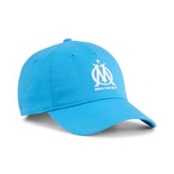 Czapka 5-panelowa OM Essentials. Niebieskie czapki męskie Puma, bez wzorów, sportowe. Za 164.00 zł.