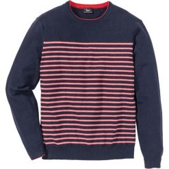 Sweter w paski Regular Fit bonprix ciemnoniebieski w paski. Swetry męskie marki bonprix. Za 32.99 zł.
